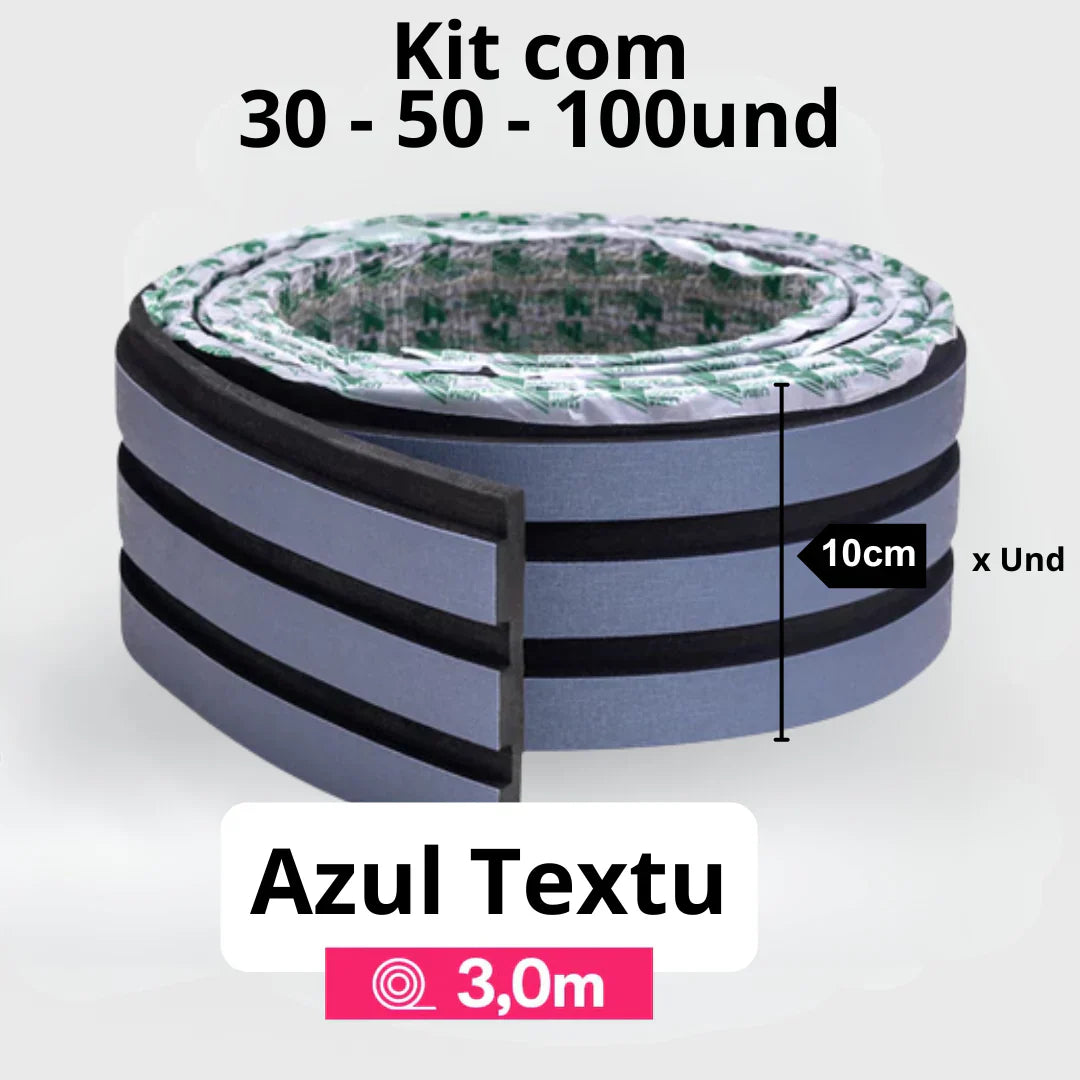 Kit Painel Ripado Autocolante 3M Laminado