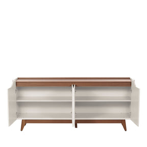Buffet 4 Portas 2 Prateleiras Pulse 180 cm - Canella c/ Off White Fosco