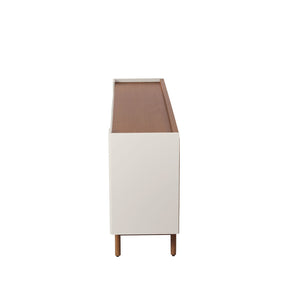 Buffet 4 Portas 2 Prateleiras Pulse 180 cm - Canella c/ Off White Fosco