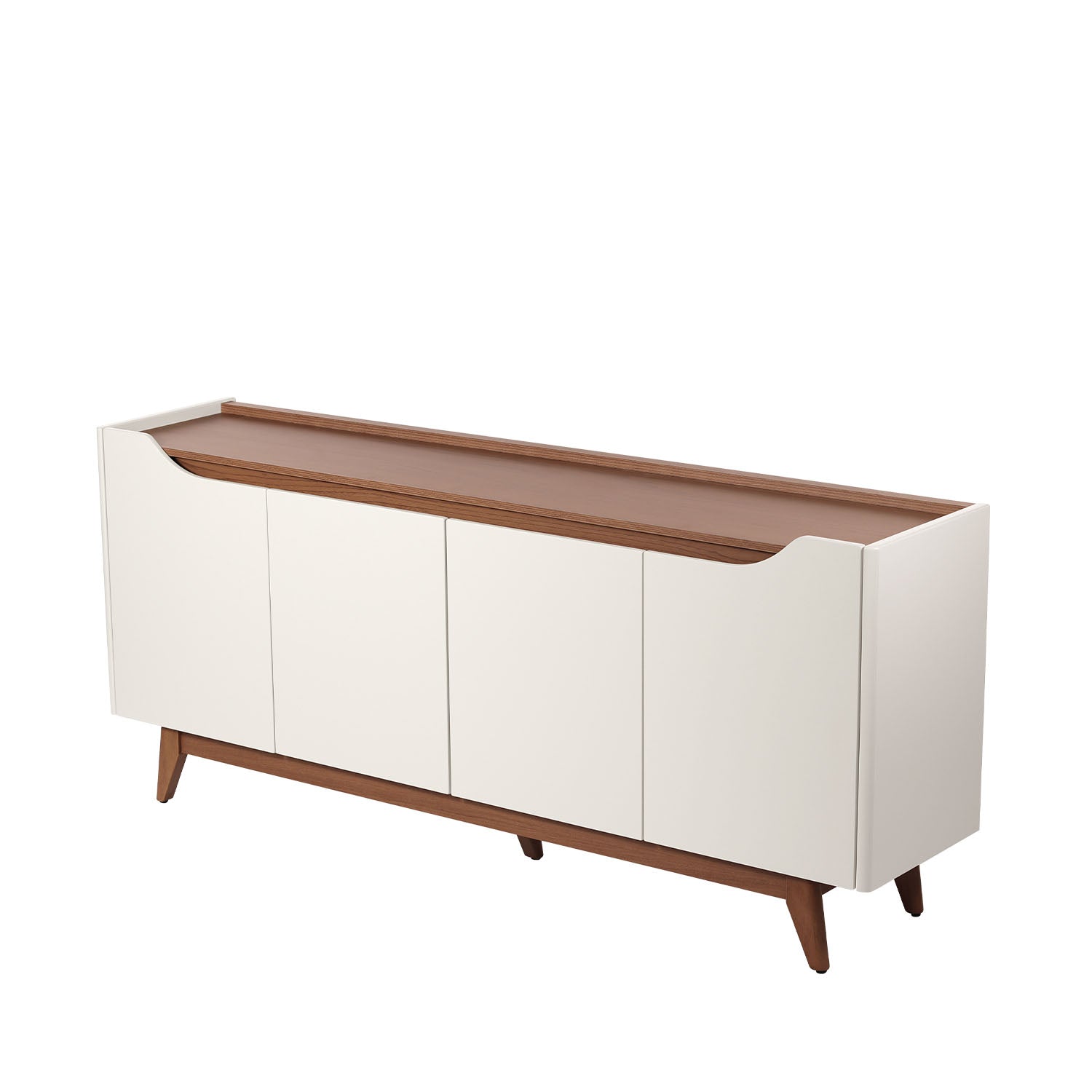 Buffet 4 Portas 2 Prateleiras Pulse 180 cm - Canella c/ Off White Fosco