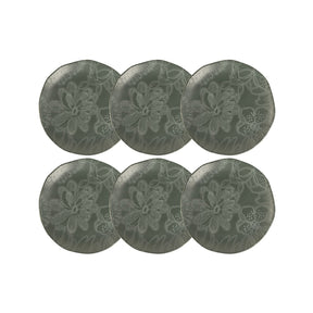 Jogo de 6 Pratos de Sobremesa Orgânico Florear - Verde